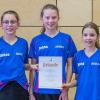 Erfolgreicher Wombacher Tischtennisnachwuchs: (von links) Sophie Ott, Leonie Schecher und Julia Sander.