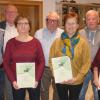 Ein halbes Jahrzehnt bei der DJK: Vorsitzender Alois Türpitz (von links) ehrte die langjährigen Mitglieder der DJK Weisbach Bernhard Reubelt (50 Jahre), Julitta Lehnert (40 Jahre), Edgar Feinauer (50 Jahre), Heidi Köstler (40 Jahre), Walter Breier (50 Jahre) und Jutta Wirth (40 Jahre) für ihre langjährige Treue zum Verein.
