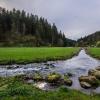 Der kleine Fluß Aufseß fließt durch das idyllische Aufseßtal in der Fränkischen Schweiz. Der kleine Fluß Aufseß fließt durch das idyllische Aufseßtal in der Fränkischen Schweiz.
