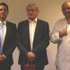 Klinikgeschäftsführer Dr. Peter Hermeling und Ärztlicher Direktor Dr. Pavol Klobusicky verabschiedeten Dr. Franz Kielbassa (Mitte) jetzt in den Ruhestand.