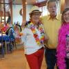 Faschingsprogramm für Senioren in der Roßmühle: (im Bild von links) die Entertainer Elisabeth Feser (Weickersgrüben), Winfried Vorndran (Gemeinderat Gräfendorf) und Marianne Hahn (Wolfsmünster).