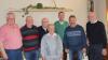 Vereinsvorsitzender Gerhard Brunner (links) und Kreisvorsitzender Karl Wolf (rechts) ehrten Harald Schütz, Martin Goehs, Georg Weidt, Oskar Saum und Karl Kristic für langjährige Treue zum Kleinlangheimer Obst- und Gartenbauverein