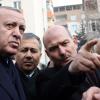 Der türkische Innenminister Süleyman Soylu (Mitte) mit Präsident Recep Tayyip Erdogan