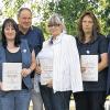 Sportschützenverein Bahra ehrt langjährige Mitglieder: Im Bild (von links) Georg Rützel (25 Jahre), Andreas Stiehl (25 Jahre), Bianca Geiß (25 Jahre), Rainer Müller (40 Jahre), Marga Pregitzer (40 Jahre), Sandra May (25 Jahre), Julius Pregitzer (25 Jahre) und der Vereinsvorsitzende Harald Keym.