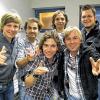 Live in Leinach: Die „Dorfrocker“, die drei Brüder Tobias, Philipp und Markus Thomann aus Franken treten mit drei weiteren Bandmitgliedern an diesem Freitag beim Feuerwehrfest in Leinach auf. auf.