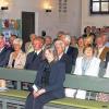 50 Jahre evangelische Kirchengemeinde St. Matthäus: Zum Festgottesdienst kamen (von links) Roderich Lipski, Peter und Elli Stichler, Pfarrer Joseph Wirth und Werner Schindelin, Lydia Kaselmann, Dorothea Schmitt und Pfarrer Georg Schmitt.