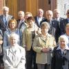 Jubelkonfirmation in Michelrieth: Das obere Bild zeigt die Konfirmanden, die Diamantene und Gnadenkonfirmation feierten, in der Mitte sind die Goldenen und unten die Silbernen Konfirmanden  zu sehen.