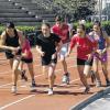 Bahntraining: Im Stadion in Grosseto arbeiten die Rhön-Grabfelder Nachwuchsläufer ihr persönliches Trainingsprogramm ab.