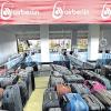 Koffer in Berlin: Test-Gepäckstücke vor dem Check-In von Air Berlin auf dem künftigen Flughafen Berlin Brandenburg International.