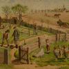Zum Thema Frühling: Schulwandbild um 1900.