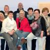 Die Akteure und Mitwirkenden (von links): Martin Hellert, Nicole Kramny, Christian Hellert, Hannelore Wiederer, Stefan Hellert,Gudrun Rieger, Elisabeth Dägele, Erika Heller, Magda Hellert, Rainer FeulnerEs fehlen: Horst Niedermeyer, Lena Niedermeyer.