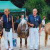 Bei der Europaschau der IG Classic Pony 2018 in Ansbach: Prämierung für Züchter Werner Firsching zusammen mit Renate Dittmar und der ausgezeichneten Europasieger-Familie Classic-Ponys Elitestute Heidetraum mit den Töchtern Siegerstute Heidestar und Bundesprämienstute Heather.