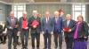 Verdient um Unterfranken: Die Unterfränkische Bezirksmedaille erhielten, (von links) Johannes Sitter, Dr. Peter Motsch, Dr. Paul Beinhofer, Armin Grein und Helmut Schuhmacher. Bezirkstagspräsident Erwin Dotzel (Vierter v.l.) und seine Stellvertreterin Eva-Maria Linsenbreder.
