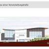 Die Südansicht des Entwurf von Architekt Johannes Hettiger für die geplante Veranstaltungshalle lässt die attraktive Gestaltung erkennen.