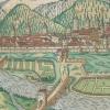 Stadtansicht von Sebastian Münster, um 1628. Stadtansicht von Sebastian Münster, um 1628.