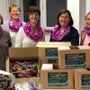 Boxen zum Sammeln von ausgedienten Stiften präsentieren (von links): Rita Geißler, Christina Schlembach, Steffi Liebler, Jutta Zenglein, Karin Schneider-Schüßler (alle Vorstandsteam KDFB Zweigverein Katholischer Frauenkreis Marktheidenfeld)
