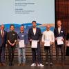 Fünf der sechs ersten Landessieger aus der Region holten sich ihre Auszeichnungen ab. Kammerpräsident Ulrich Bopp (von links), Landeshandwerkspräsident Rainer Reichhold und Aylin Fuchs (PLW-Beauftragte der Handwerkskammer),Jahn Stirn, Johannes Eube, Nikita Ligastaev, Julian Wally und Sonja Keller.