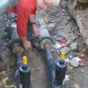 Quer durch die Altstadt verlaufen die Leitungen der Fernwärmeversorgung. Bei der Altstadtsanierung im Jahr 2009 kamen sie ans Licht.