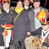 Vorsitzender Werner Schönig, Katrin Müller, stellvertretender Vorsitzender Friedrich Staib, Stefan Müller und Kassier Stefan Diroll (von links) beim Hammeltanz. Foto: Werner Schönig