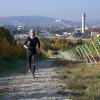 Die Festung im Rücken: Extremläufer Norman Bücher passiert auf seinem Lauf von Straßburg nach Berlin Würzburg. Er wirbt damit für sein Projekt „7 Continents“, bei dem er innerhalb von fünf Jahren 20 000 Kilometer auf sieben Kontinenten laufen und Stimmen von Jugendlichen sammeln will.