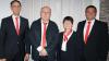 Nach 45 Jahren in den Ruhestand verabschiedet. Unser Bild zeigt (v.l.): Vorstandsmitglied Heiko Laidig, Reinhard Pörtner, Annette Illig, Personalratsvorsitzende und Friedbert Herleth, Gebietsdirektor