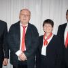 Nach 45 Jahren in den Ruhestand verabschiedet. Unser Bild zeigt (v.l.): Vorstandsmitglied Heiko Laidig, Reinhard Pörtner, Annette Illig, Personalratsvorsitzende und Friedbert Herleth, Gebietsdirektor