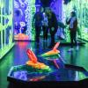 Tag der offenen Posthallen. Die Schwarzlicht-Fabrik mit Kreativwerkstatt für Kids kam gut an.Foto: Thomas Obermeier