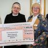 Bei der Spendenübergabe (von links) Kita-Leiterin Andrea Hörr, Schwester Hedwig Zimmer, Domicil-Leiterin Silke Pfister, Domicil-Geschäftsführer Herbert Müller.