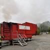 Im Brandübungscontainer bekämpften Atemschutzträger einen Zimmerbrand unter realen Bedingungen. Foto: Gerhard Krämer