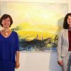 Bei der Vernissage vor dem Gemälde „Dido und Aenaeas” (von links): Reinhard und Elke Zimmermann, Bürgermeisterin Helga Schmidt-Neder und Dr. Harald Tesan.