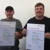 Vor 25 Jahren, am 1.September 1993 haben Stefan Aull (rechts)  und Andre Aull (links) ihre berufliche Laufbahn als Heizungs- und Lüftungsbauer bei der Calor GmbH begonnen.
