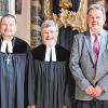 Pfarrer Jürgen Blum gab sein Amt als stellvertretender Dekan ab. Im Bild (von links): Karin Paulus (Präsidium Dekanatssynode), Dekan Uwe Rasp, Pfarrer Jürgen Blum, Hermann Schuch (Präsidium Dekanatssynode) und Harald Trabert (Dekanatsausschuss).