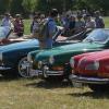 120 VW Karmann Ghia Coupés, Cabrios und die seltenen, bei Karmann Ghia Brasilien gebauten VW SP 2  standen beim Treffen der Karmannfreunde auf dem Gelände der Landesgartenschau in Würzburg.
