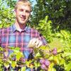 Grüner Zweig mit „Roter Mond“: So heißt die Sorte, mit der Christian Schlembach einen Apfelbaum in seinem Garten in Großwenkheim veredelt hat.