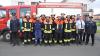 Die Leistungsprüfung „Gruppe im Löscheinsatz“ wurde von der Feuerwehr Hohenroth mit Bravur abgelegt. Zu den Gratulanten zählten (von links) der erste Kommandant aus Hohenroth Roland Straub, KBM Ralf Kirchner und Bürgermeister Georg Straub sowie (von rechts) Kommandanten der Bad Neustädter Feuerwehr Markus Schneyer, KBM Ralf Scheuring sowie die Kommandanten (Hohenroth) Ralf Baderschneider und Manuel Lippert.