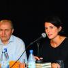 Kazim Erdogan und Sonja Hartwig stellten in der „Disharmonie“ das Buch „Kazim, wie schaffen wir das?“ vor.