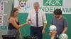 Auslosung Mini-WM im VIP-Zelt des FC Schweinfurt 05, Denise Zehe, Frank Dünisch und Sven Schröder bei der spannenden Auslosung.