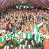 Der Aalbachtal-Express, hier bei der Eröffnung des Frühjahrsvolksfestes in Würzburg, begeistert alljährlich Tausende von Fans und Festbesucher nicht nur in der Region.
