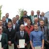 Neue Feldgeschworene wurden bei der Tagung des Feldgeschworenverbands des Landkreises Kitzingen am Samstag in Mainbernheim vereidigt. Die Bestallungsurkunden gab es aus der Hand des Kreisverbandsvorsitzenden Franz Heilmann (obere Reihe, zweiter von rechts).