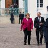 Kanzlerin Angela Merkel und Finanzminister Olaf Scholz bei einer Tagung in Schloss Meseberg im April.