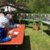 Aufpassen und Strichliste führen war angesagt beim Hähnewettkrähen in Frammersbach.