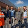 Interessiert an der Arbeit der Tafel. Im Bild von links Gertrud Morgenstern, OB Sebastian Remelé, Landrat Florian Töpper, Kilian Hartmann und Ernst Gehling,
