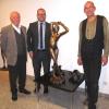 Thomas Reichstein, Gunther Wobser und Norbert Gleich (von links) bei der Ausstellungseröffnung in Lauda. Foto Irmgard Jung