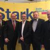 Die Spitzenkandidaten der FDP Unterfranken für die Landtagswahl (von links): Wolfram Fischer, Wolfgang Kuhl, Helmut Kaltenhauser, Karl Graf Stauffenberg und Peter Sander.