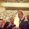 Viva Voce: Das Selfie der A-capella-Band in der Stadthalle Bad Neustadt zeigt die Begeisterung beim Jubiläumskonzert, David Lugert (von links), Bastian Hupfer, Matthias Hofmann, Heiko Benjes und Jörg Schwartzmanns.