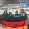 Bei Olympia In Südkorea als Zuschauer dabei: (von links) Alexander Köhler (Aubstadt), Peter Jordan (Windshausen), Marco Wirsing (Waltershausen) und Frank Sopp (Ostheim). Bildrechte: Köhler