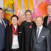 Sparkasse Mainfranken ehrte langjährige Mitarbeiterinnen und Mitarbeiter: (von links) Personalratsvorsitzender Helmut Neuf, Brigitte Trefs, Ulrike Leger-Schlereth, Robert Pfeuffer und Sparkassen-Vorstandsvorsitzender Bernd Fröhlich