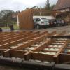 Dieses massive Carportdach riss der Wind am 3. Januar in Wiesenfeld entgegen der Windrichtung herunter.