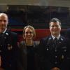 Das Führungsteam der Rodenbacher Feuerwehr mit Gästen der Hauptversammlung (von links): Harald Merz (Kreisbrandinspektor), Ruth Steger (dritte Bürgermeisterin), Rainer Heidenfelder (1. Kommandant}, Daniela Lutz (Stadtverwaltung}, Thomas Naffin (2. Kommandant), Clemes Kracht (1. Koomandant Lohr) und Peter Schmidt (Kreisbrandrat).