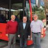 Die MSP-Nahverkehrsgesellschaft wird aufgelöst. Die Akteure der vergangenen Jahre waren: (von links) Geschäftsführer Franz-Josef Grasmann, der ehemalige Geschäftsstellenleiter Wolfgang Endres und Geschäftsführer Detlef Zylka.
